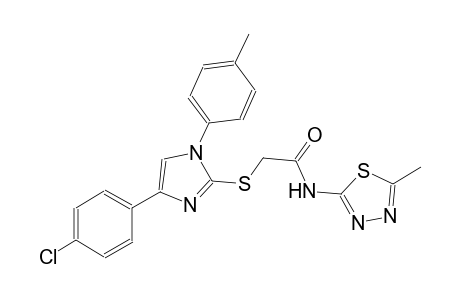 acetamide, 2-[[4-(4-chlorophenyl)-1-(4-methylphenyl)-1H-imidazol-2-yl]thio]-N-(5-methyl-1,3,4-thiadiazol-2-yl)-