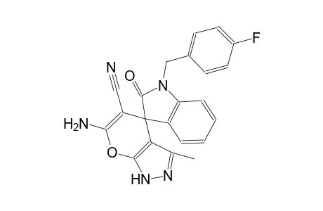 6'-amino-1-(4-fluorobenzyl)-3'-methyl-2-oxo-1'H-spiro[indoline-3,4'-pyrano[2,3-c]pyrazole]-5'-carbonitrile