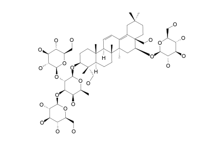 #11;PLEUROSAPONIN-K;3-O-BETA-D-GLUCOPYRANOSYL-(1->2)-BETA-D-GLUCOPYRANOSYL-(1->3)-BETA-D-FUCOPYRANOSYL-16-O-BETA-D-GLUCOPYRANOSYL-3-BETA,16-BETA,23,28-TETRAHYD