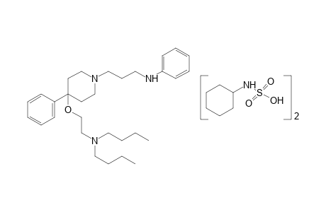 1-(3-anilinopropyl)-4-[2-(dibutylamino)ethoxy]-4-phenylpiperidine, cyclohexylsulfamic acid(1:2)