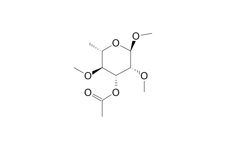 .alpha.-L-Mannopyranoside, methyl 6-deoxy-2,4-di-O-methyl-, acetate