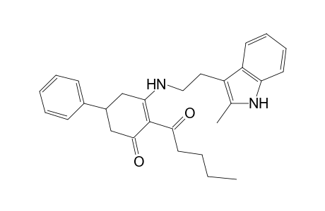 3-[2-(2-methyl-1H-indol-3-yl)ethylamino]-2-(1-oxopentyl)-5-phenyl-1-cyclohex-2-enone