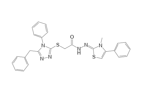 (5-Benzyl-4-phenyl-4H-[1,2,4]triazol-3-ylsulfanyl)-aceticacid[3-methyl-4-phenyl-3H-thiazol-(2Z)-ylidene]-hydrazide