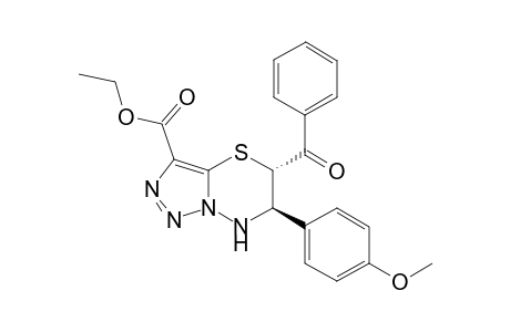 (5S*,6R*)-5-Benzoyl-6-(4-methoxyphenyl)-6,7-dihydro-5H-[1,2,3]triazolo[5,1-b][1,3,4]thiadiazine-3-carboxylic acid ethyl ester