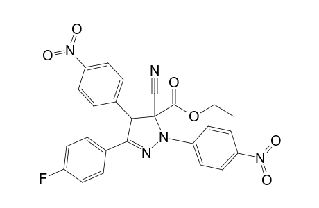 Ethyl 5-cyano-3-(4'-fluorophenyl)-1,4-bis(p-nitrophenyl)-2-pyrazoline-5-carboxylate