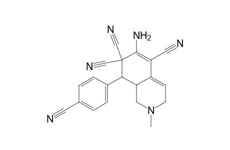 6-Amino-8-(4-cyanophenyl)-2-methyl-2,3,8,8a-tetrahydroisoquinoline-5,7,7(1H)-tricarbonitrile