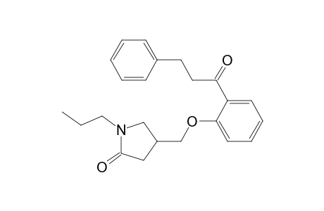 1-Propyl-3-[2-(2-phenylethylcarbonyl)-phenoxymethyl]-2,3,4,5-tetrahydropyrrole-5-one