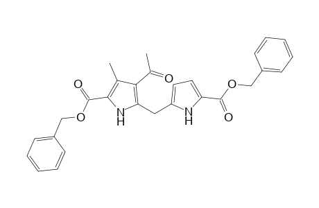 (phenylmethyl) 4-ethanoyl-3-methyl-5-[(5-phenylmethoxycarbonyl-1H-pyrrol-2-yl)methyl]-1H-pyrrole-2-carboxylate