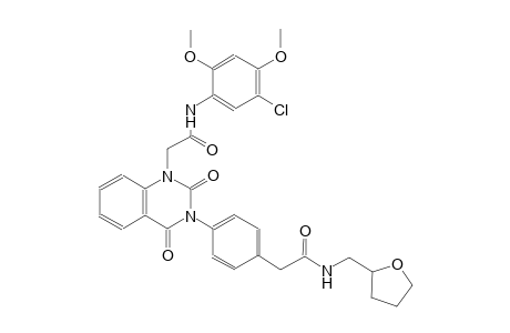 2-[4-(1-[2-(5-chloro-2,4-dimethoxyanilino)-2-oxoethyl]-2,4-dioxo-3(2H,4H)-quinazolinyl)phenyl]-N-(tetrahydro-2-furanylmethyl)acetamide