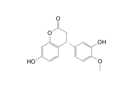 (4R)-7-Hydroxy-4-(3-hydroxy-4-methoxy-phenyl)chroman-2-one