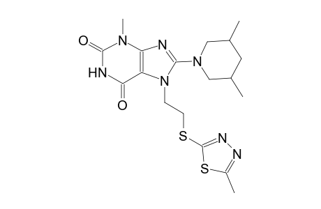 8-(3,5-dimethyl-1-piperidinyl)-3-methyl-7-{2-[(5-methyl-1,3,4-thiadiazol-2-yl)sulfanyl]ethyl}-3,7-dihydro-1H-purine-2,6-dione