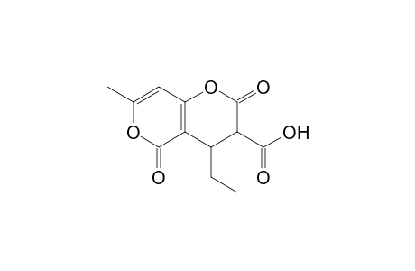 4-Ethyl-2,3,4,5-tetrahydro-7-methyl-2,5-dioxo-pyrano[4,3-b]pyran-3-carboxylic acid