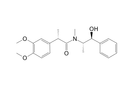 (+)-[2S,1S',2S']-N-(2'-Hydroxy-1'-methyl-2'-phenylethyl)-2-(3,4-dimethoxyphenyl)-N-methylpropionamide