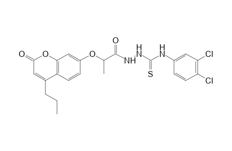 4-(3,4-dichlorophenyl)-1-{2-[(2-oxo-4-propyl-2H-1-benzopyran-7-yl)oxy]propionyl}-3-thiosemicarbazide