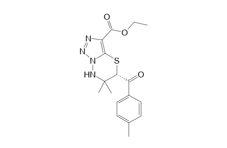 (5S)-(4-Methylbenzoyl)-6,6-dimethyl-6,7-dihydro-5H-[1,2,3]triazolo[5,1-b][1,3,4]thiadiazine-3-carboxylic acid ethyl ester