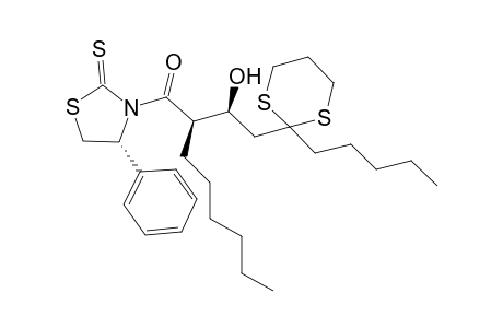 4-Phenyl-3-{[8-hydroxy-10,10-(propylidenedithioxo)pentadec-7-yl]carbonyl}thiazolidine-2-thione