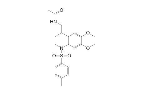 4-(acetamidomethyl)-6,7-dimethoxy-1-(p-tolylsulfonyl)-1,2,3,4-tetrahydroquinoline
