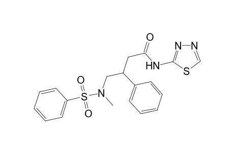 Benzenepropanamide, .beta.-[[methyl(phenylsulfonyl)amino]methyl]-N-(1,3,4-thiadiazol-2-yl)-