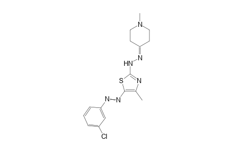 5-((3-Chlorophenyl)diazenyl)-4-methyl-2-(2-(1-methylpiperidin-4-ylidene)hydrazinyl)thiazole