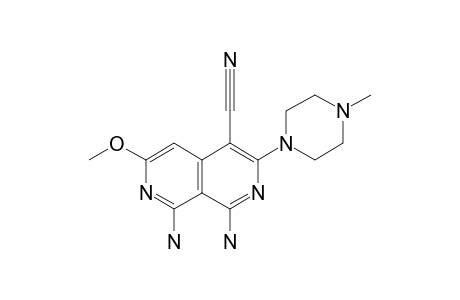 1,8-DIAMINO-6-METHOXY-3-(4-METHYL-1-PIPERAZINYL)-2,7-NAPHTHYRIDINE-4-CARBONITRILE