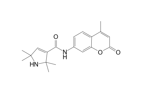 2,2,5,5-Tetramethyl-2,5-dihydro-1H-pyrrole-3-carboxylicc Acid - (4'-Methylcoumarin-7'-yl)amide