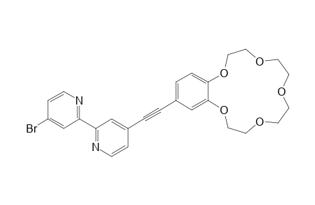 4-Bromo-4'-(octahydro-1,4,7,10,13-(benzo)pentaoxacyclopentadecin-15-ylethynyl)-2,2'-bipyridine