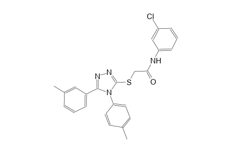 N-(3-chlorophenyl)-2-{[5-(3-methylphenyl)-4-(4-methylphenyl)-4H-1,2,4-triazol-3-yl]sulfanyl}acetamide