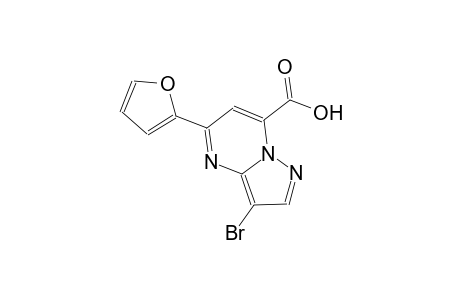 pyrazolo[1,5-a]pyrimidine-7-carboxylic acid, 3-bromo-5-(2-furanyl)-