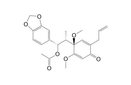 rel-(7S,8S,3'R)-7-Acetoxy-3',4'-dimethoxy-3,4-methylenedioxy-6'-oxo-.delta.-(1',4',8')-8,3'-lignan
