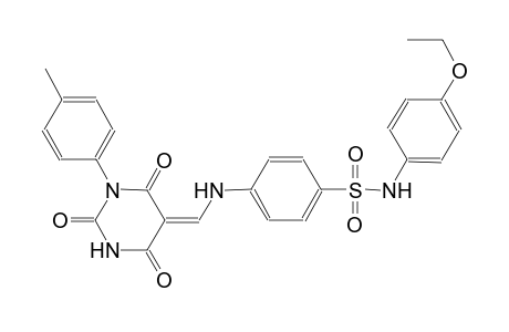 N-(4-ethoxyphenyl)-4-{[(Z)-(1-(4-methylphenyl)-2,4,6-trioxotetrahydro-5(2H)-pyrimidinylidene)methyl]amino}benzenesulfonamide