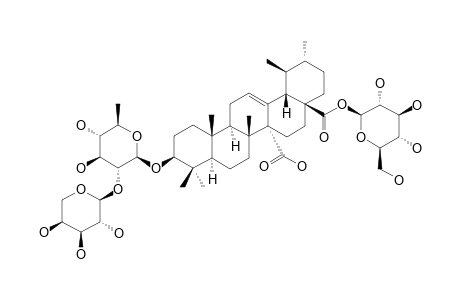 ZYGOPHYLOSIDE-H;3-O-[ALPHA-L-ARABINOPYRANOSYL-(1->2)-BETA-D-QUINOVOPYRANOSYL]-QUINOVIC-ACID-28-O-[BETA-D-GLUCOPYRANOSYL]-ESTER