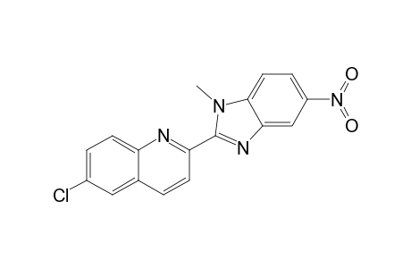 6-Chloranyl-2-(1-methyl-5-nitro-benzimidazol-2-yl)quinoline