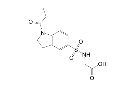 {[(1-propionyl-2,3-dihydro-1H-indol-5-yl)sulfonyl]amino}acetic acid
