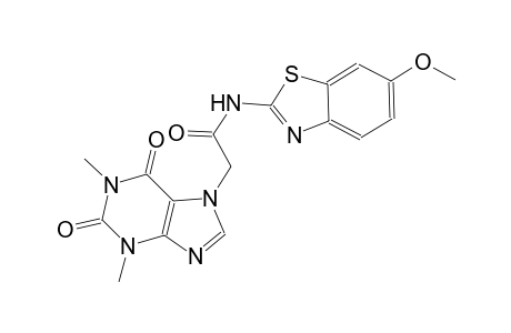 2-(1,3-dimethyl-2,6-dioxo-1,2,3,6-tetrahydro-7H-purin-7-yl)-N-(6-methoxy-1,3-benzothiazol-2-yl)acetamide