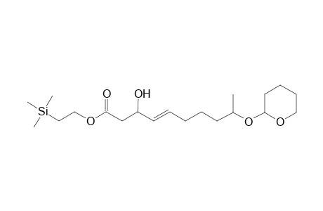 3-Hydroxy-4-decenoic acid, 9-(tetrahydropyran-2-yl)oxy-, 2-(trimethylsilyl)ethyl ester
