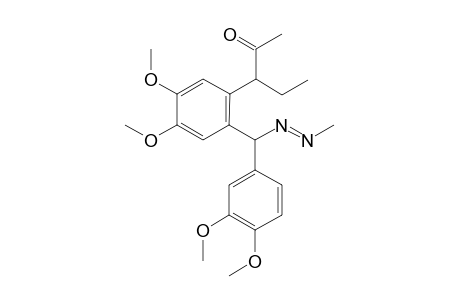 N-{.alpha.-(3',4'-dimethoxyphenyl)-[2-(1"-ethylacetonyl)-4",5"-dimethoxybenzal}-N'-methylhydrazine