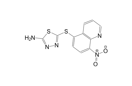 5-(8-nitroquinolin-5-yl)sulfanyl-1,3,4-thiadiazol-2-amine