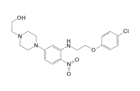 2-[4-[3-[2-(4-chloranylphenoxy)ethylamino]-4-nitro-phenyl]piperazin-1-yl]ethanol