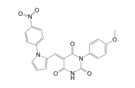 2,4,6(1H,3H,5H)-Pyrimidinetrione, 1-(4-methoxyphenyl)-5-[[1-(4-nitrophenyl)-1H-pyrrol-2-yl]methylidene]-