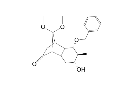 (+-)-(1R*,2R*,3S*,4S*,5R*,7S*,8R*)-3-Benzyloxy-5-hydroxy-4-methyltricyclo[6.2.1.0(2,7)]undecan-9-one