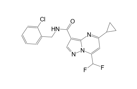 N-(2-chlorobenzyl)-5-cyclopropyl-7-(difluoromethyl)pyrazolo[1,5-a]pyrimidine-3-carboxamide