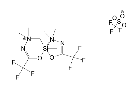 [N-(DIMETHYLAMINO)-TRIFLUOROACETIMIDATO-N,O]-[1-[(1.1-DIMETHYL-2-TRIFLUOROACETYL)-HYDRAZONIUM]-METHYL-C,O]-METHYLSILICON-(IV)-TRIFLATE