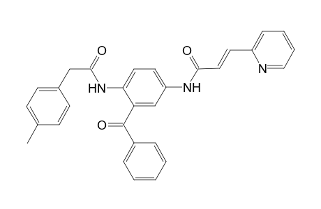 (E)-N-[3-benzoyl-4-[[2-(4-methylphenyl)-1-oxoethyl]amino]phenyl]-3-(2-pyridinyl)-2-propenamide