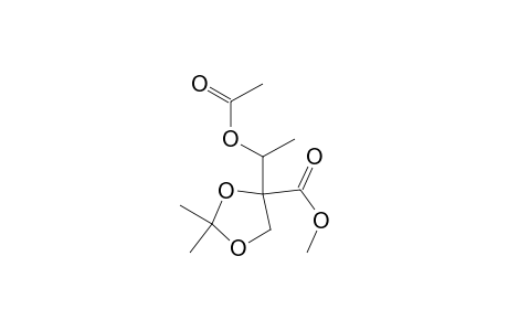 1,3-Dioxolane-4-carboxylic acid, 4-[1-(acetyloxy)ethyl]-2,2-dimethyl-, methyl ester