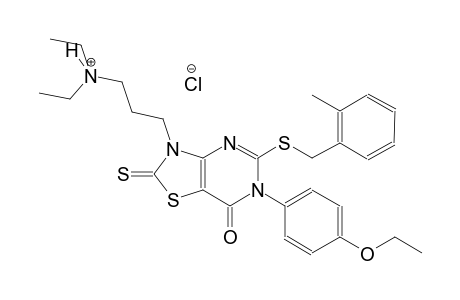 thiazolo[4,5-d]pyrimidine-3-propanaminium, 6-(4-ethoxyphenyl)-N,N-diethyl-2,3,6,7-tetrahydro-5-[[(2-methylphenyl)methyl]thio]-7-oxo-2-thioxo-, chloride