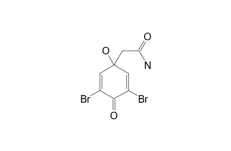 2-(3,5-dibromo-1-hydroxy-4-keto-1-cyclohexa-2,5-dienyl)acetamide
