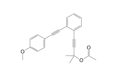 4-(2-((4-methoxyphenyl)ethynyl)phenyl)-2-methylbut-3-yn-2-yl acetate