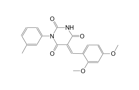 2,4,6(1H,3H,5H)-pyrimidinetrione, 5-[(2,4-dimethoxyphenyl)methylene]-1-(3-methylphenyl)-, (5E)-