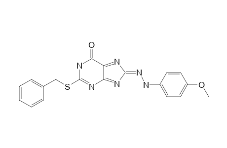 2-(BENZYLSULFANYL)-8-[(4-METHOXYPHENYL)-HYDRAZONO]-1,8-DIHYDROPURIN-6-ONE