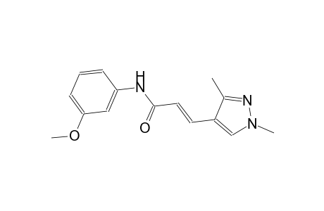 (2E)-3-(1,3-dimethyl-1H-pyrazol-4-yl)-N-(3-methoxyphenyl)-2-propenamide